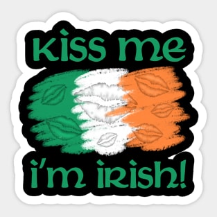 Kiss me I'm Irish Sticker